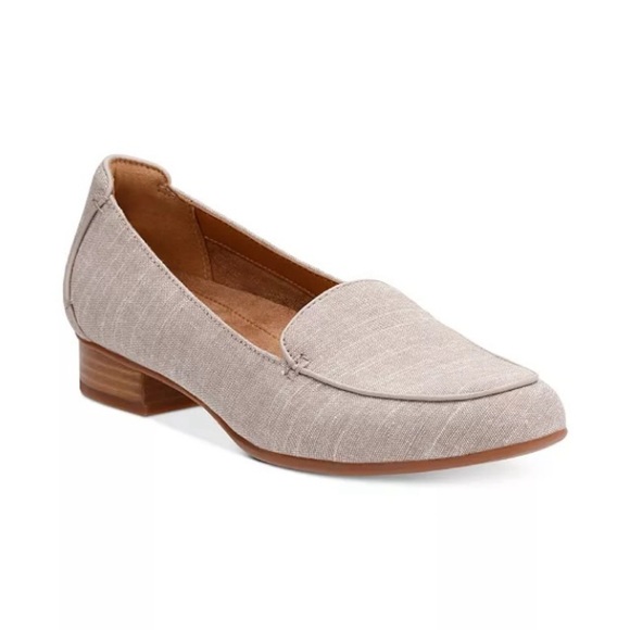 Clarks Keesha Luca Slip On Loafers Business Casual Academia Taupe, Size 9 - Picture 1 of 13